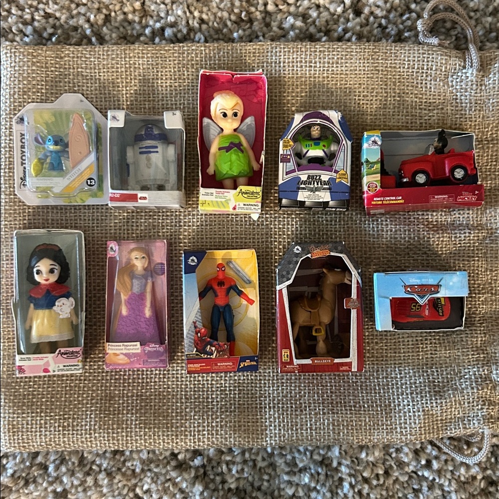 Assorted Disney and Marvel Mini Figurines - Total of 10
